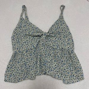 Floral blue spring top